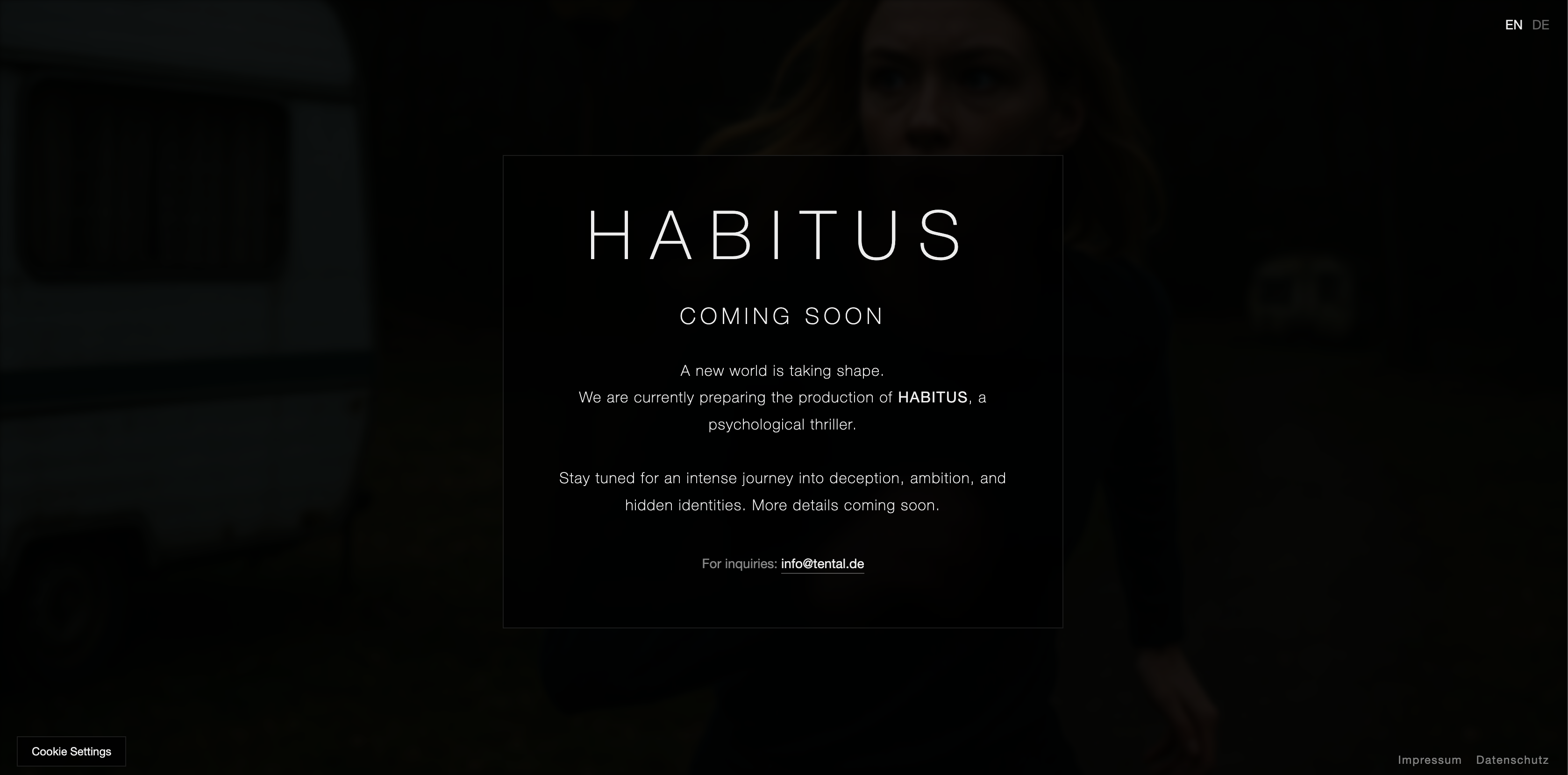 Beispiel Webseite Tental Habitus Film